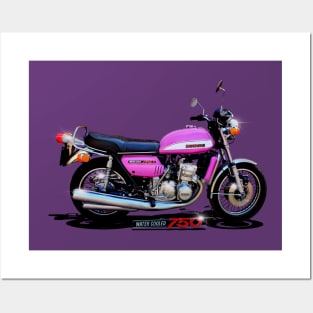 70s Classic Suzi 750 Liquid Cooled by MotorManiac Posters and Art